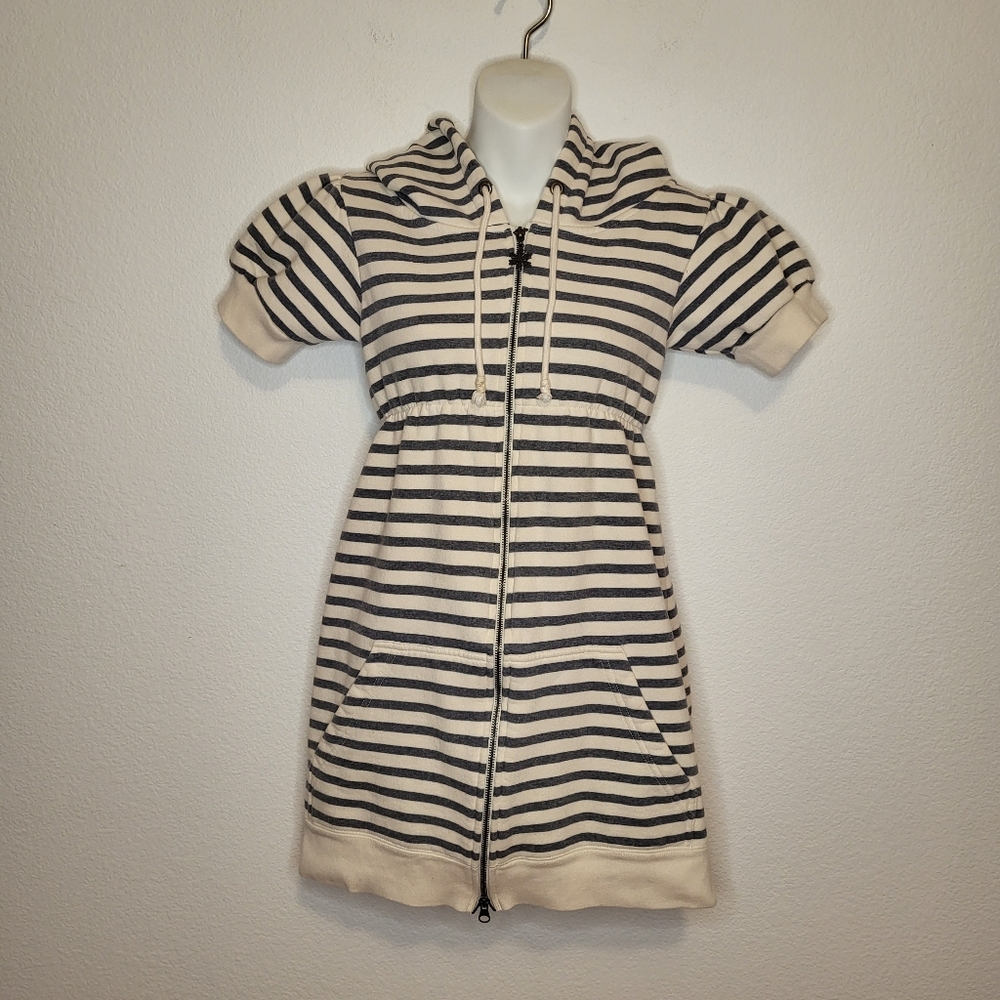 Free People Hoodie Dress with Bubble Sleeves size Small